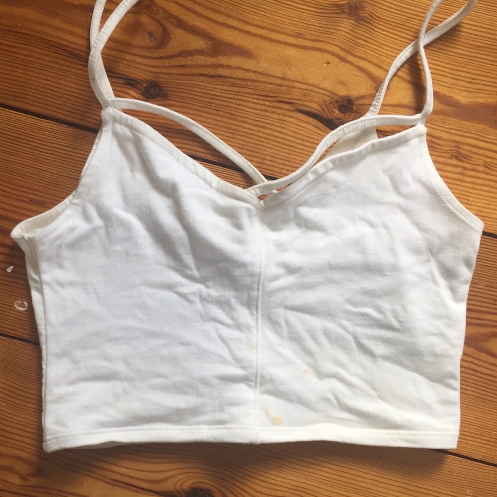 NWT White Hollister crop top
